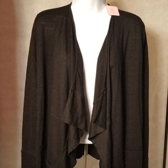 Calypso St Barth Stolka Cardigan Black 100% Linen XS S M L MSRP $150 Christmas - Picture 1 of 7